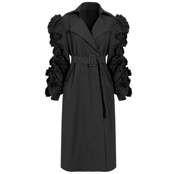 Dresses & Skirts - Ruffled Sleeve Trenchcoat